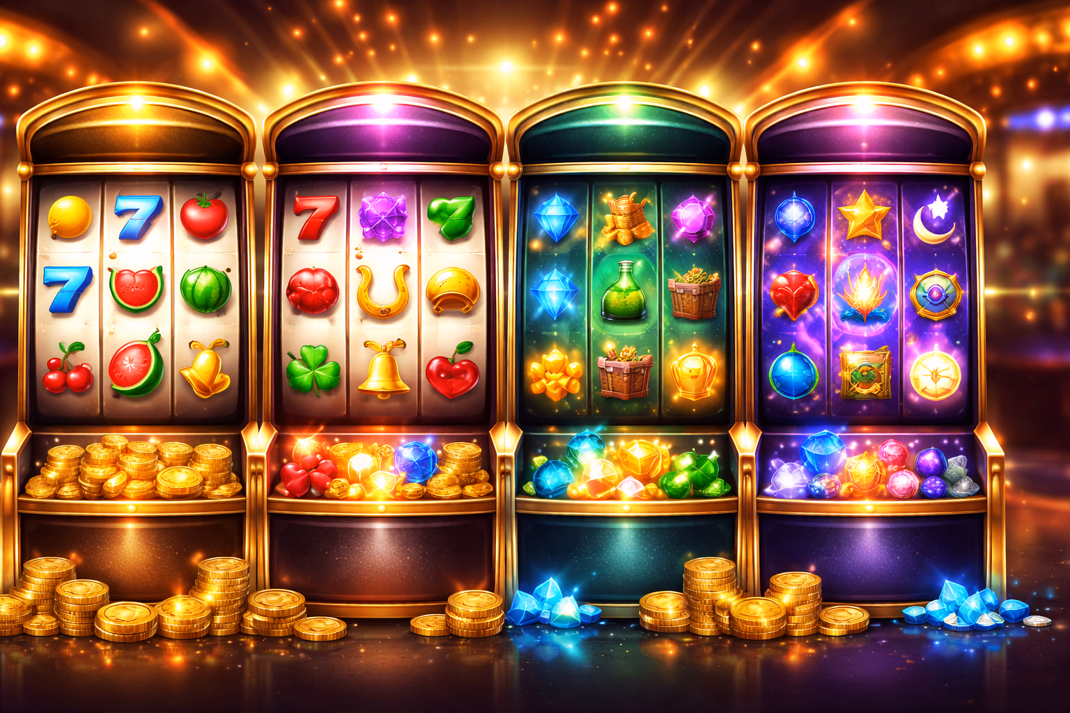 Tragamonedas destacadas y categorías de carretes TBET